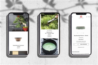 Onlineshop Bonsai Auer mobile Screens