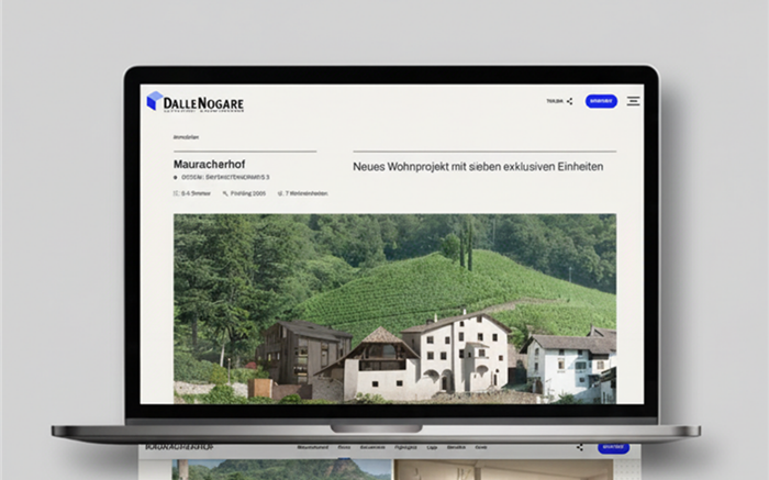 Laptop Mockup Homepage DalleNogare