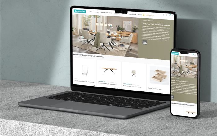 mockup laptop e smartphone shop online Jungmann