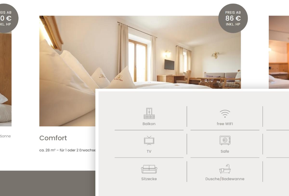 Parc Hotel Tyrol Zimmerdetailseite