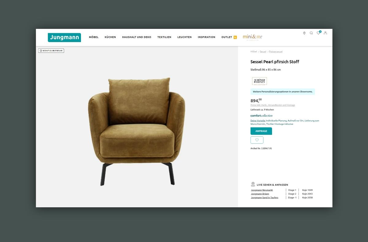 shop online Jungmann pagina dettaglio prodotto