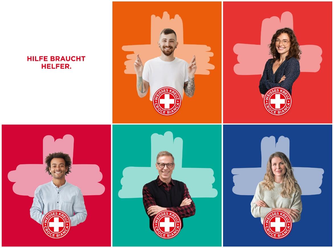 croce bianca mondi di colore vista piastrelle